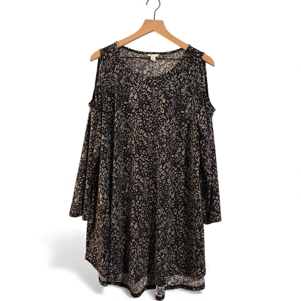 Cato - Cold Shoulder High Low Tunic Blouse